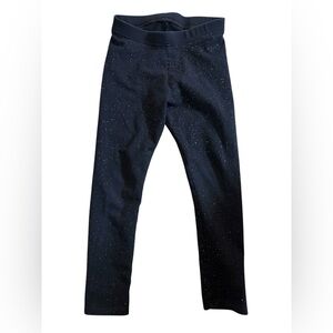 Cat & Jack Girls Black Speckled Leggings Size 4T Stretch Cotton